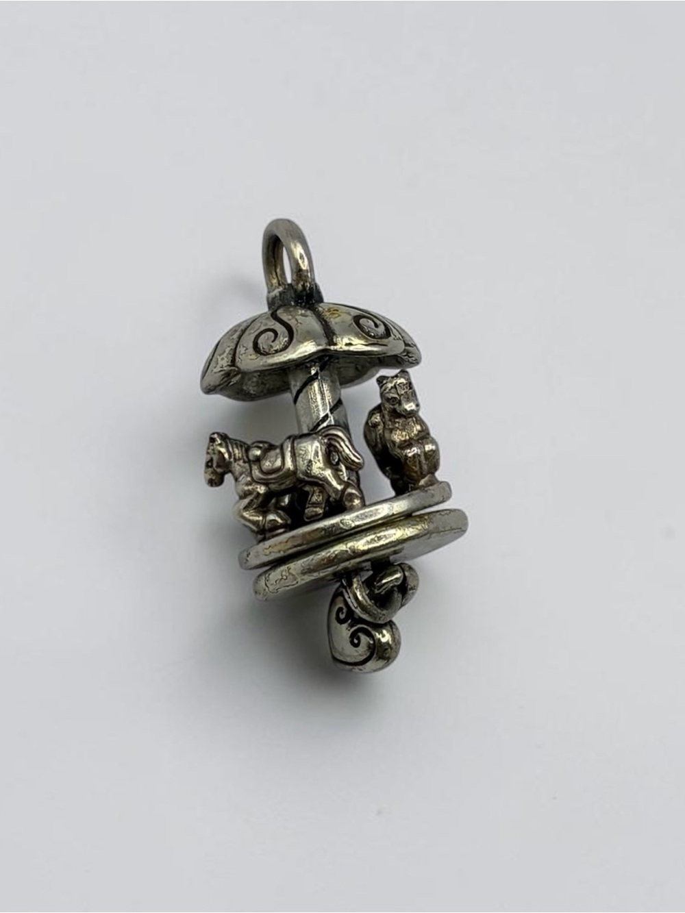 Brighton Silver-Tone Carousel Horse Charm Pendant